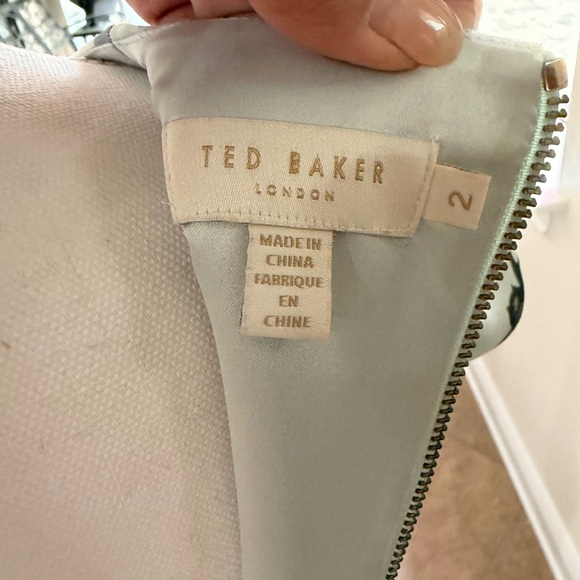 Ted Baker Pale Green Floral Midi Sheath Dress - Picture 4 of 4